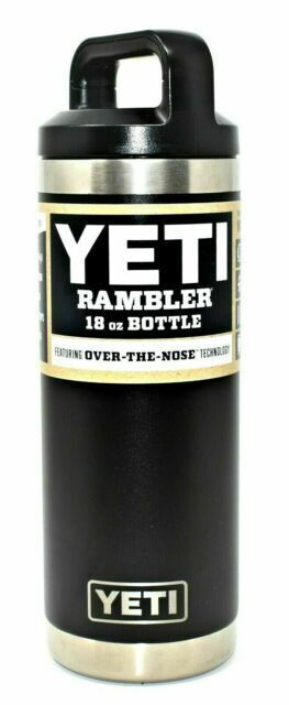 Yeti rambler 18 oz bottle - Over The Nose - Black