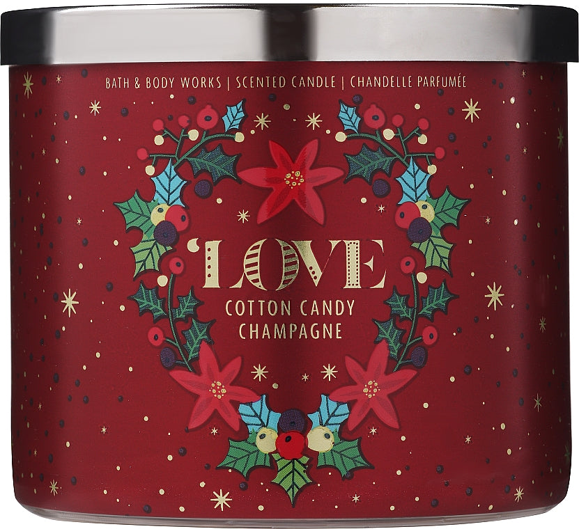 Bath and Body Love Cotton Candy Champagne Scented Candle