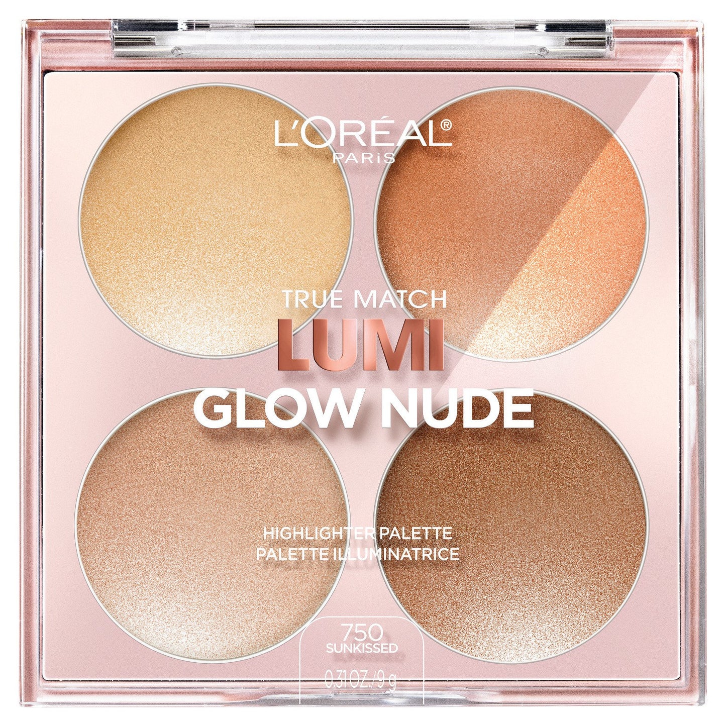 True Match Lumi Glow Nude Highlighter Palette Loreal 750 Sunkissed