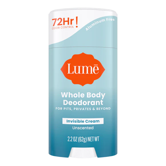 LUME WHOLE BODY DEODORANT INVISIBLE CREAM "UNSCENTED"