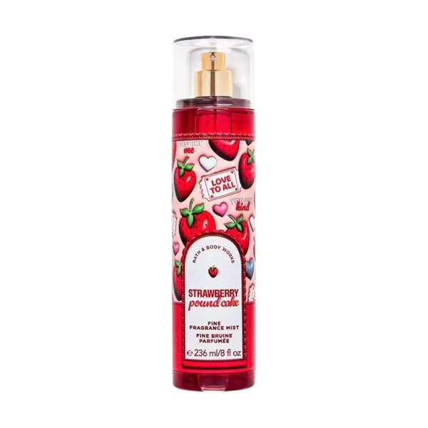 Bath & Body Works Strawberry Pound Cake Fine Fragance Mist 236mL - Pink Beauty