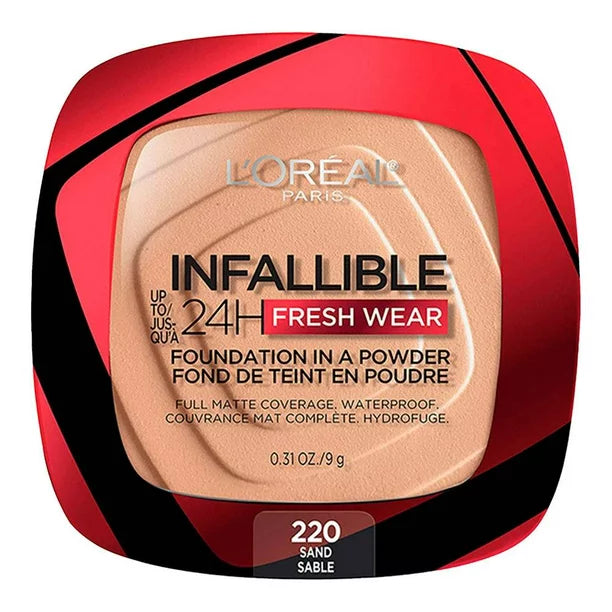 Loreal Infallible 24h Fresh Wear Powder  #220 Sand - Pink Beauty