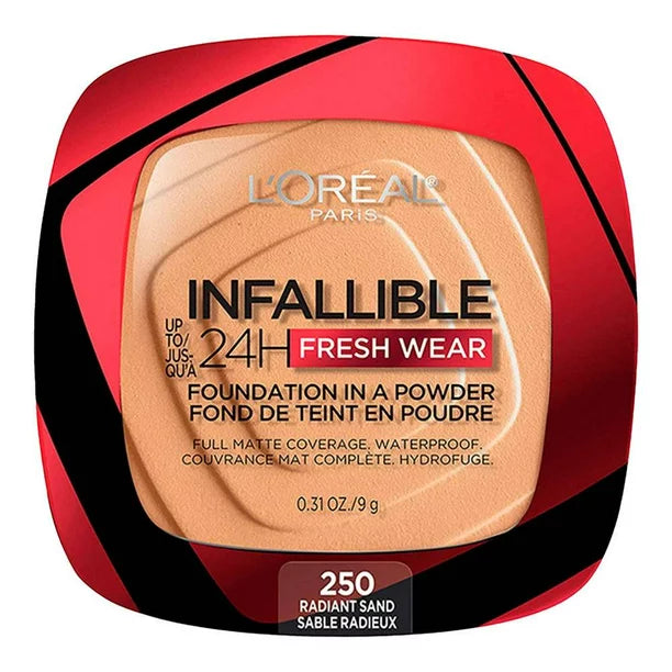 Loreal Infallible 24h Fresh Wear Powder  #250 Radiant Sand - Pink Beauty