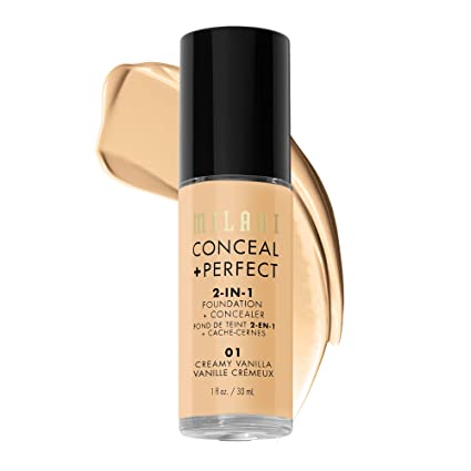 Milani Conceal + Perfect Foundation #01 Creamy Vanilla - Pink Beauty