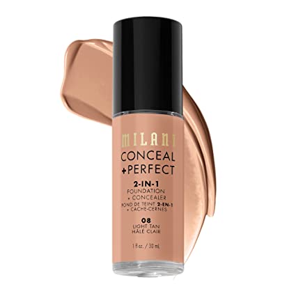 Milani Conceal + Perfect Foundation #08 Light Tan - Pink Beauty