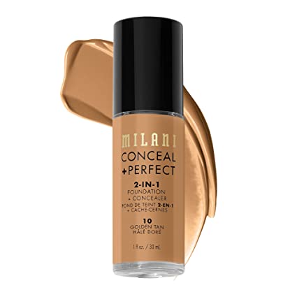 Milani Conceal + Perfect Foundation #10 Golden Tan - Pink Beauty