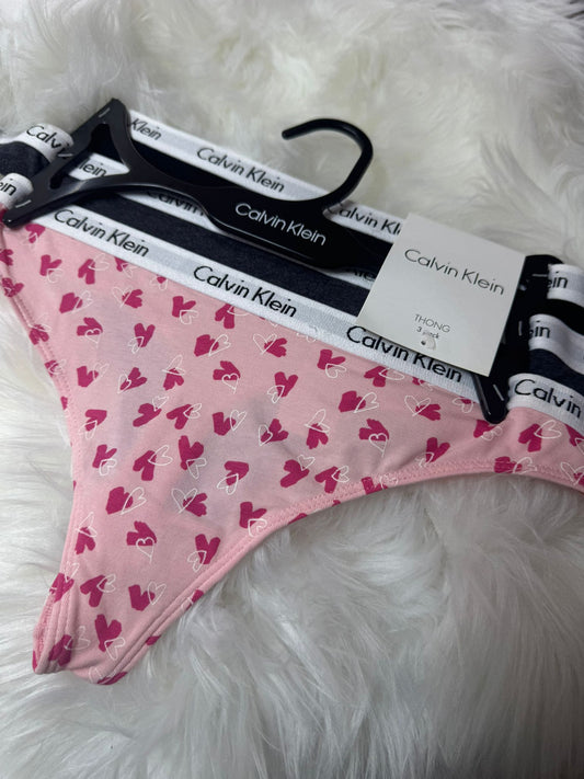 CALVIN KLEIN SET DE 3 THONG (TANGAS) Talla M QP1259X-680