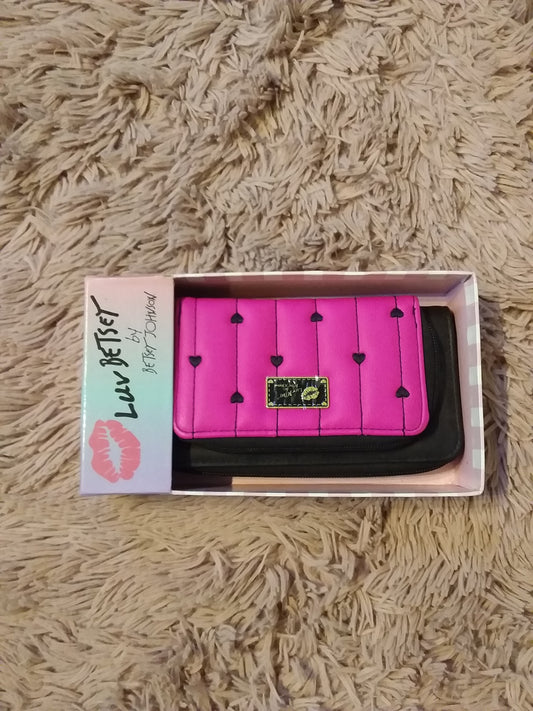 Monedero Rosa Corazones Negros