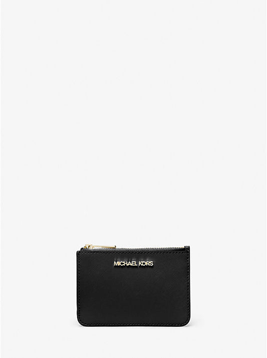 Michael Kors Monedero Jet Set Travel pequeño de piel saffiano Black