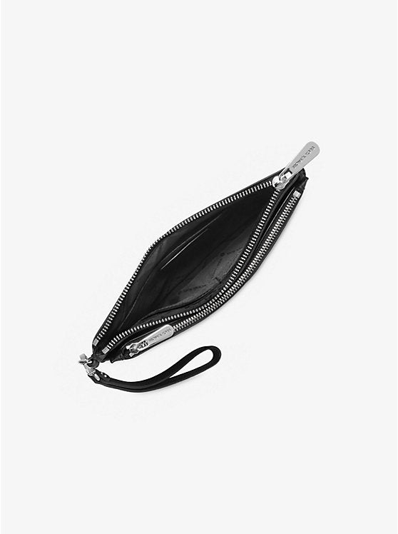 Michael Kors Jet Set Extra Large Leather Wristlet Black