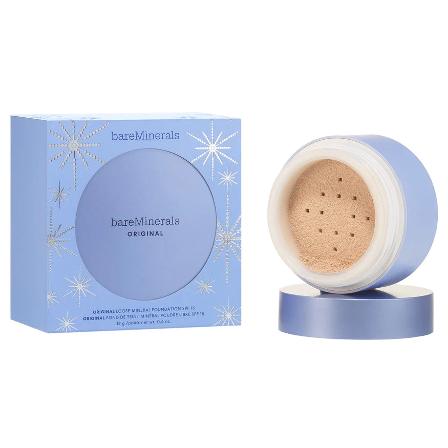 BAREMINERALS ORIGINAL LOOSE MINERAL FOUNDATION SPF 16 DELUXE SIZE "FAIRLY LIGHT" 18g - Pink Beauty