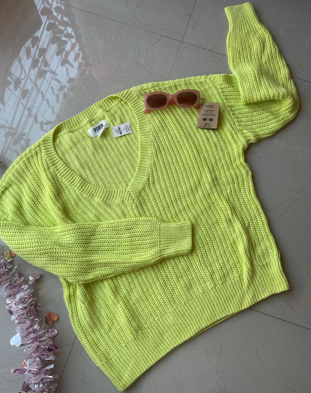 Victoria's secret PINK Suéter Verde Neón