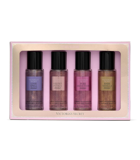 Victoria's Secret Mini Body Mist Shimmer Set Discovery 4pz