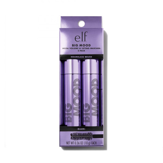 E.l.f. Big Mood Mega Volume &amp; Lifting Mascara 2 Pack- Black