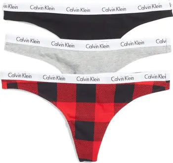 CALVIN KLEIN SET DE 3 THONG (TANGAS) Talla S QP1259X-620