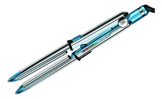 Plancha Babyliss Pro Prima 3300 Nano Titanium 465 °f Color Azúl 1 1/2 Dual Voltage