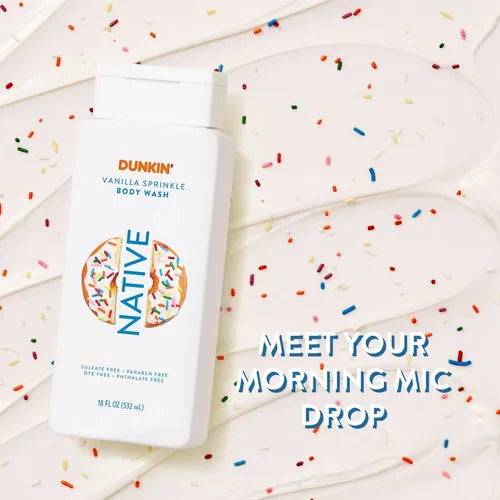 VAINILLA SPRINKLE BODY WASH DUNKIN X NATIVE 532 ML