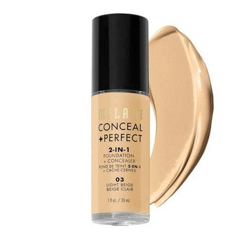 Milani Conceal + Perfect Foundation #03 Light Beige - Pink Beauty