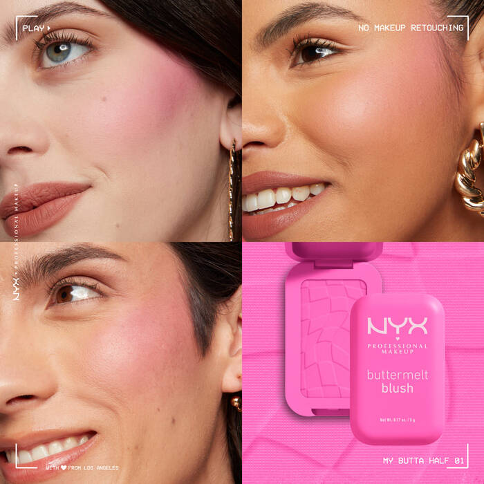 NYX PROFESSIONAL MAKEUP Buttermelt blush Tono MY BUTTA HALF Cool Pink