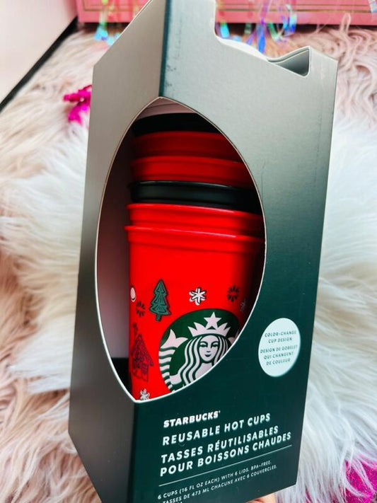 STARBUCKS Christmas Color Changing Reusable Hot Cups 2022