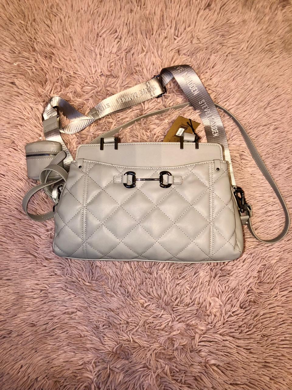 STEVE MADDEN CIRCULAR GREY BTORRID SATCHEL