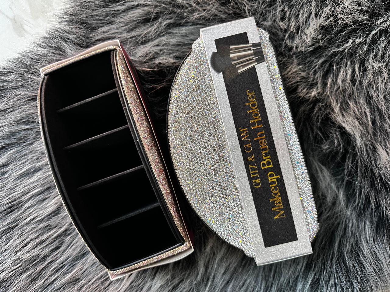 GLITZ &amp; GLAM MAKEUP BRUSH HOLDER BLANCO
