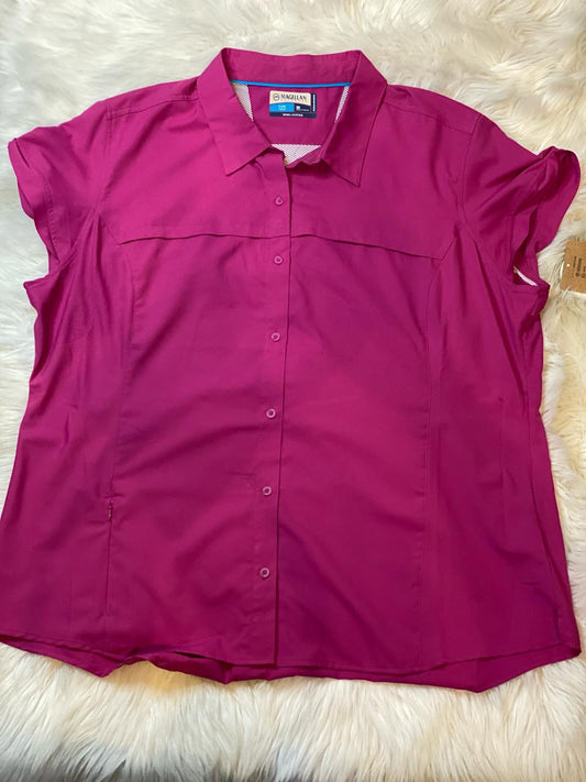 Magellan Blusa manga corta Color "Festival Fuchsia" - Talla "3X"