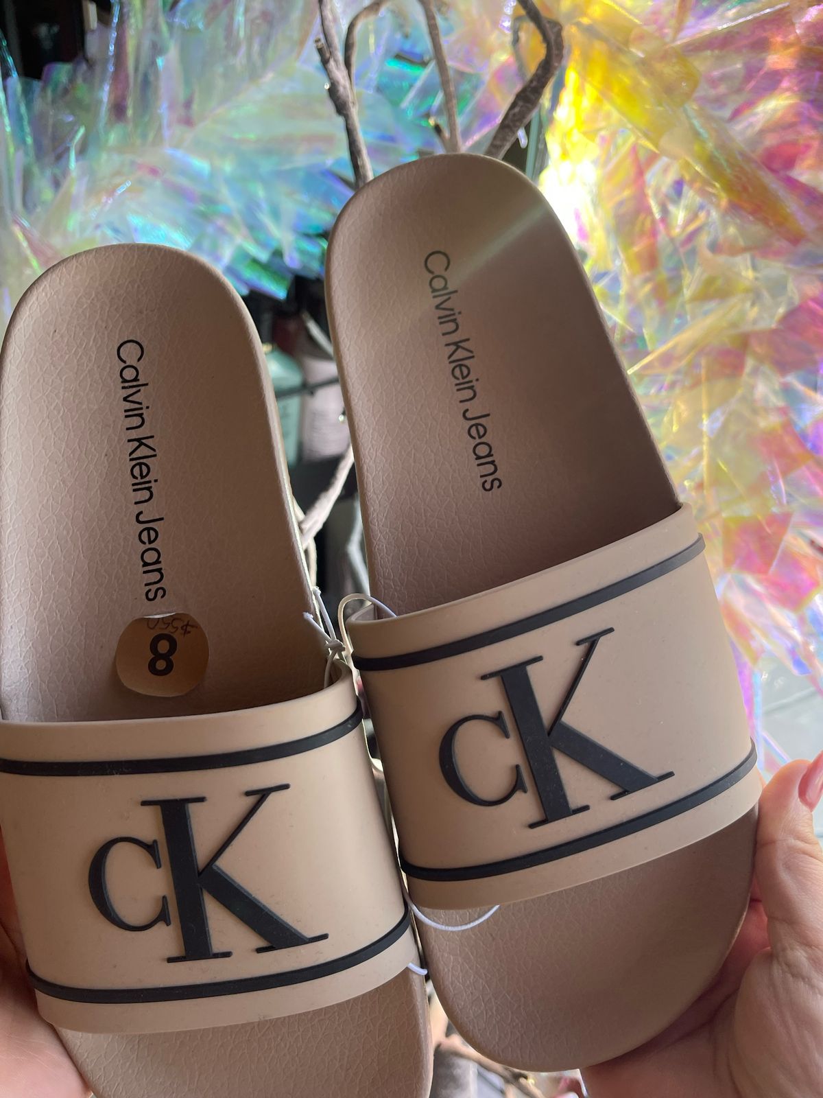 Sandalia CALVIN KLEIN Color Beige Talla 5 MX - Pink Beauty