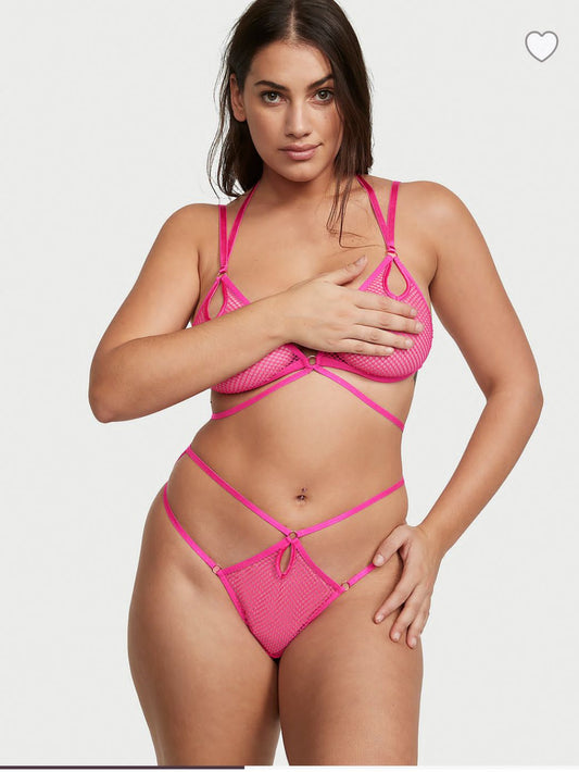 Victorias Secret Teddy Fishnet Mesh Unlined - Talla "M"