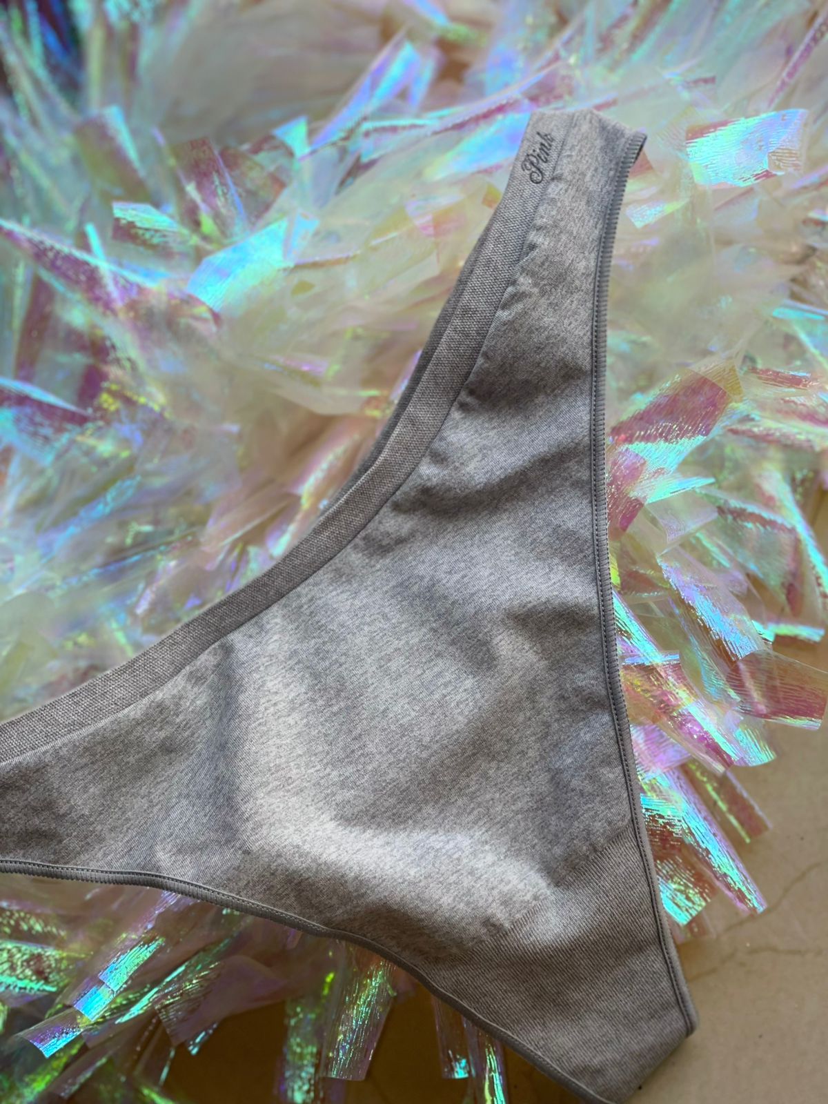 Pink Victoria's Secret Thong Color Gris Talla L