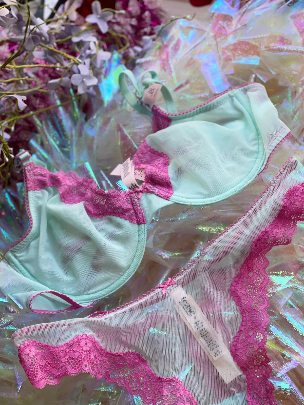 Victoria's Secret Conjunto Color Verde Menta Talla L