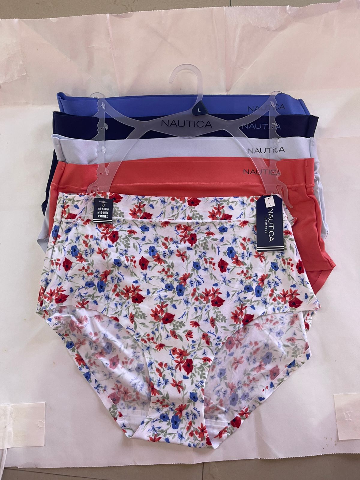 Set Nautica Laser Hipsters Bikini 5 Pz Talla L Mujer - Pink Beauty
