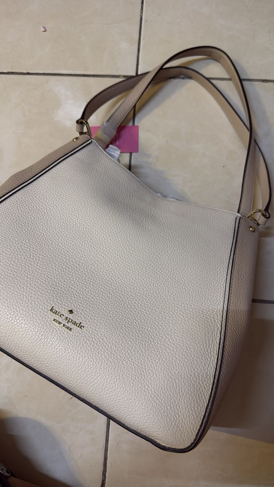 Kate Spade bolsa blanca grande - Pink Beauty