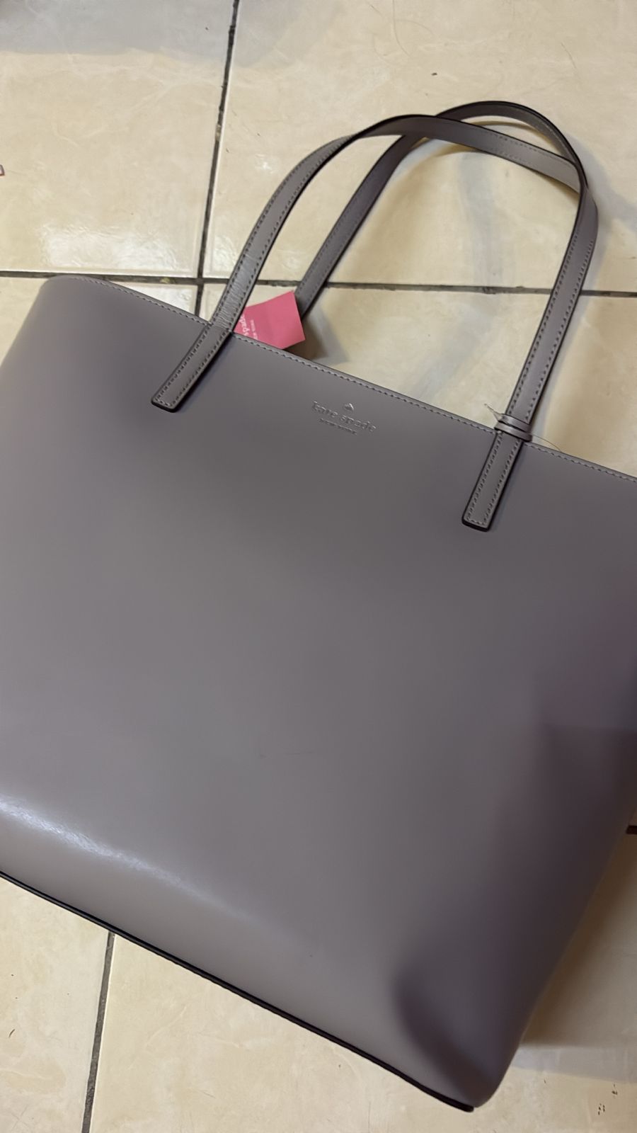 kate Spade Bolsa gris Gloss - Pink Beauty
