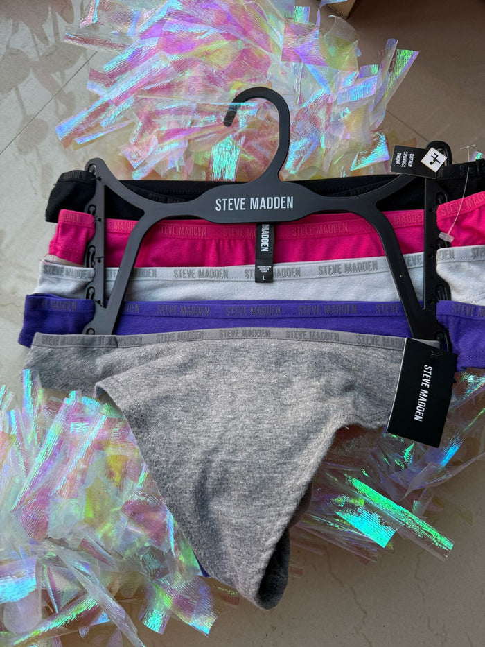 STEVE MADDEN SET DE 5 THONG (TANGAS) Talla L Grande