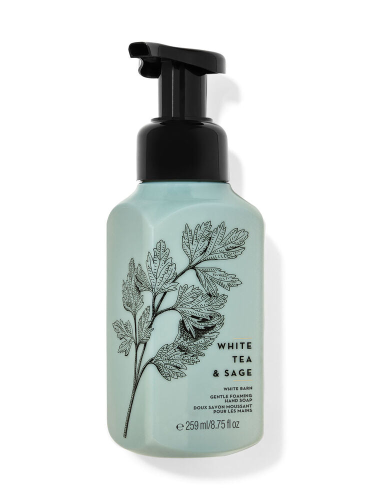 BATH AND BODY WORKS gentle foaming hand soap white tea y sage 259 ml - Pink Beauty