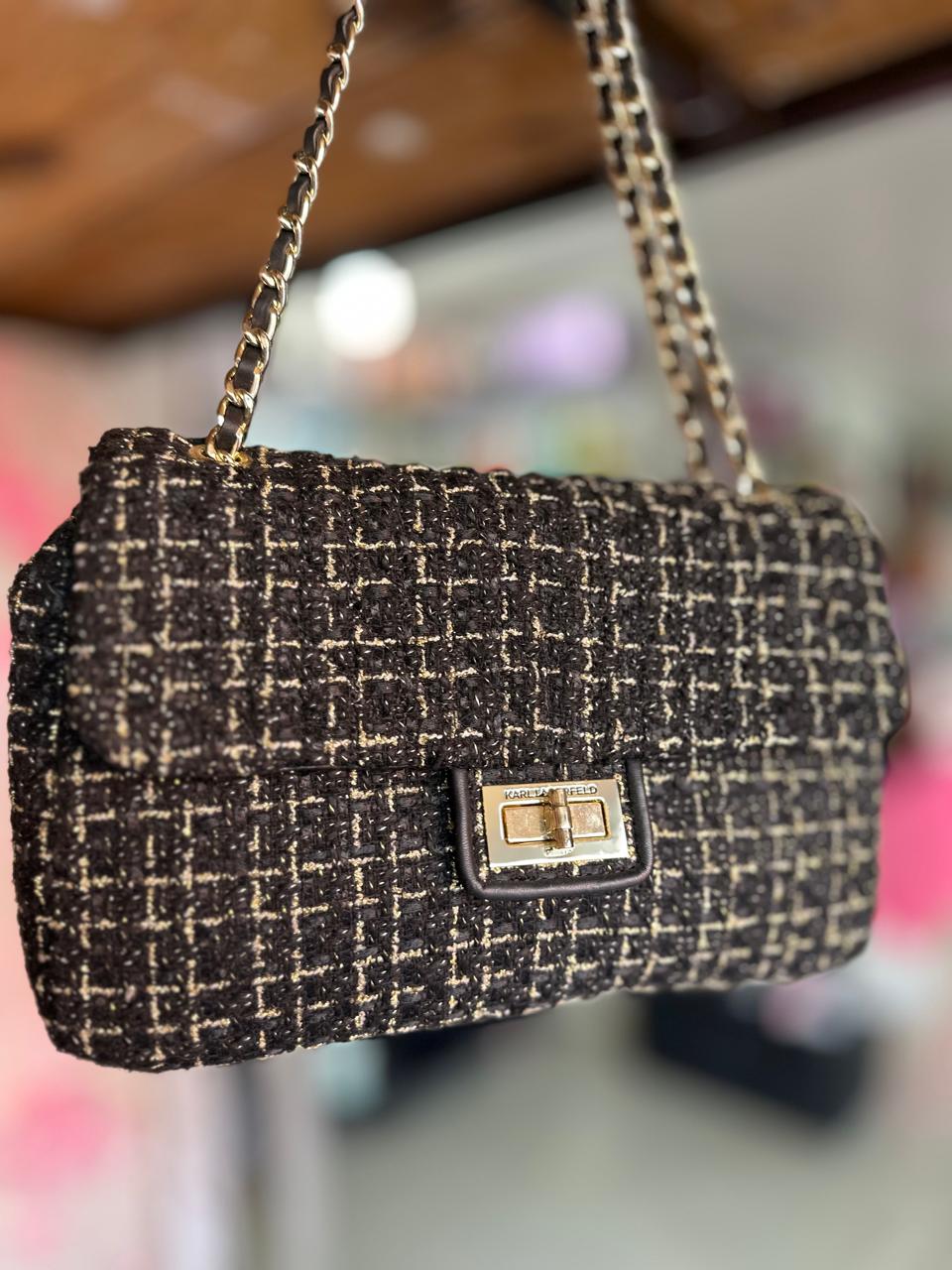 BOLSA KARL LAGERFELD NEGRO/DORADO