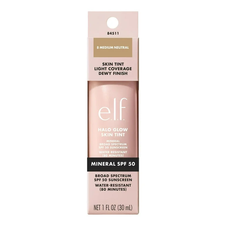 ELF Halo skin tint 8 Medium Neutral - Pink Beauty