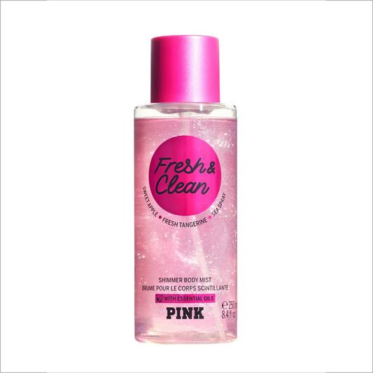 PINK BODY MIST FRESH &CLEAN SHIMMER 250ml