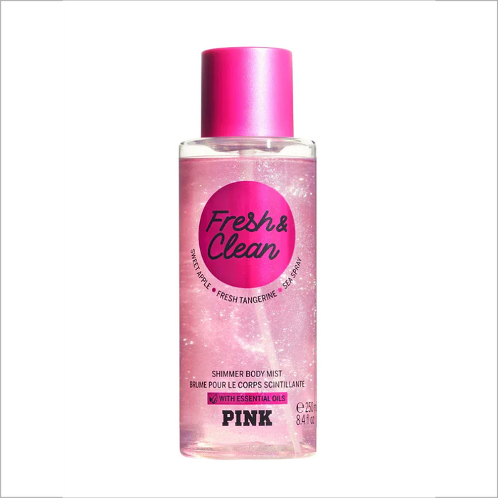 PINK BODY MIST FRESH &CLEAN SHIMMER 250ml