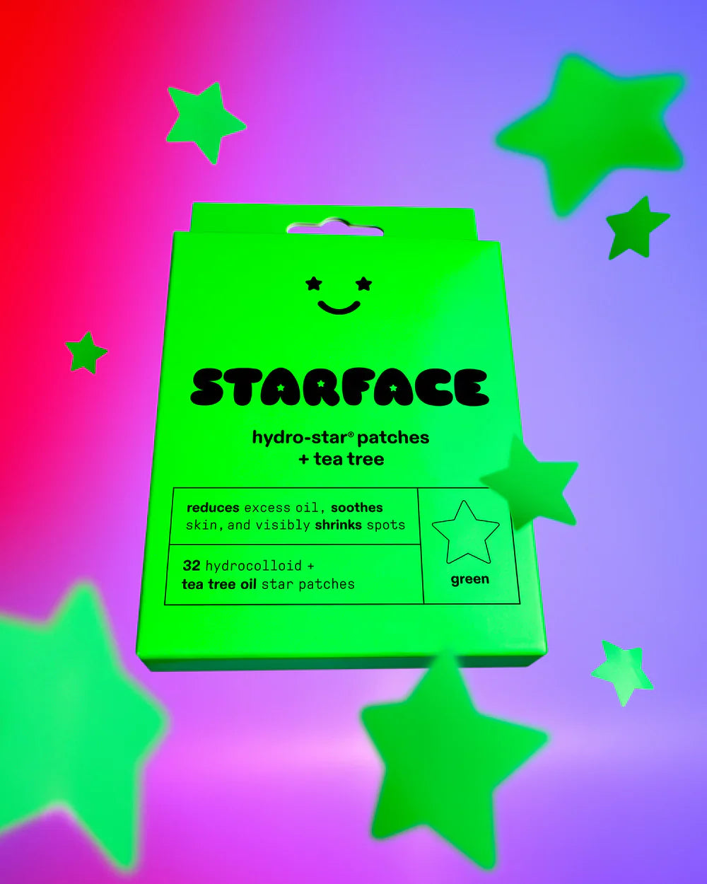 Starface Hydro-Star Patches Green 32pz - Pink Beauty