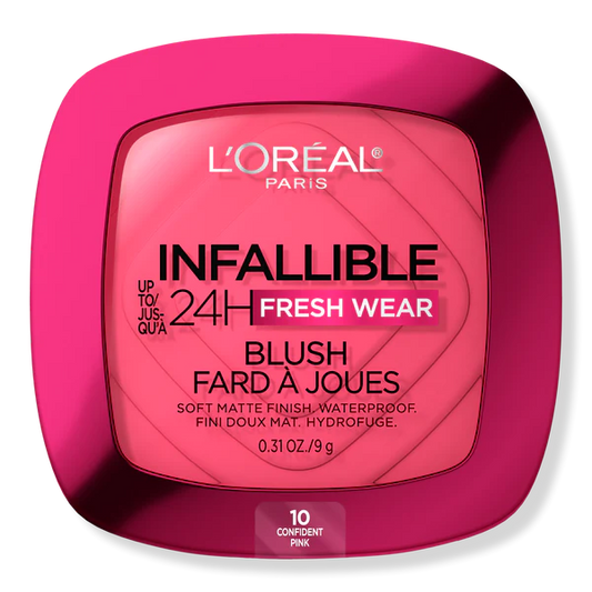 LOREAL INFALLIBLE 24H FRESH WEAR MATTE BLUSH "10 CONFIDENT PINK"