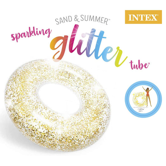 Salvavidas Inflable de Glitter Dorado
