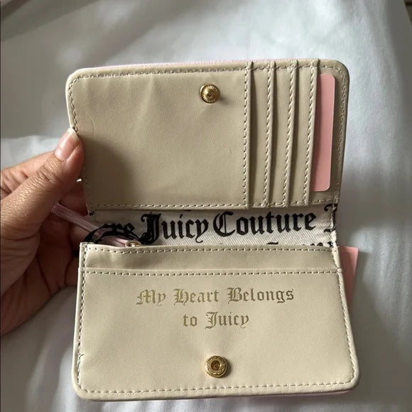 Juicy Couture Kingdom Elongated Bifold Wallet Raspberry Tart Lig