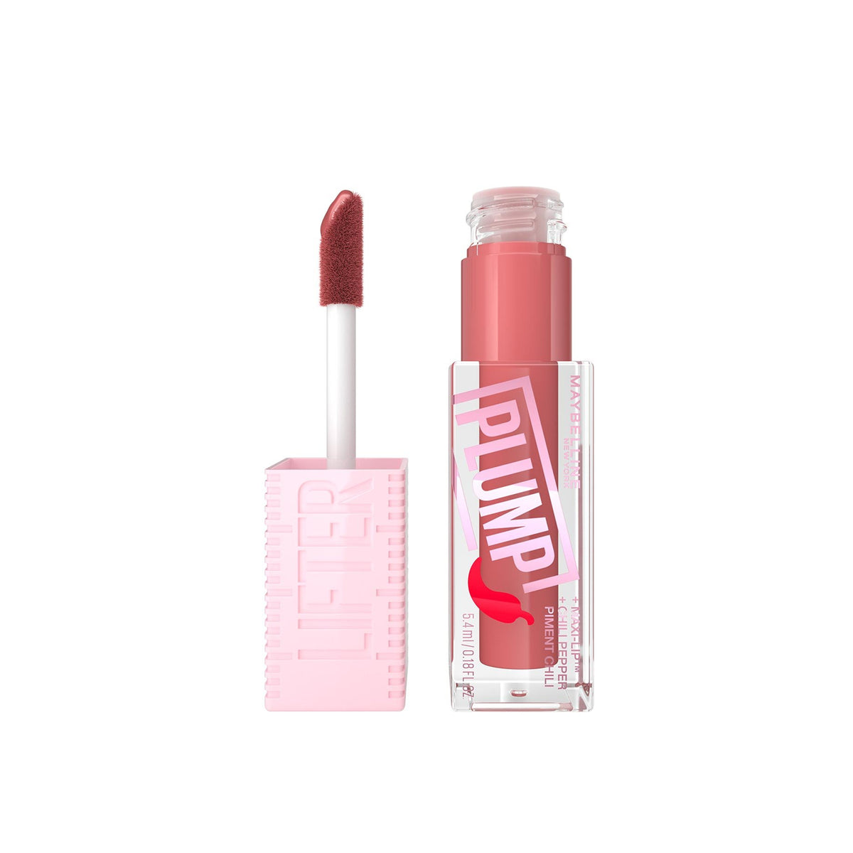 MAYBELLINE LIFTER PLUMP® LIP PLUMPING GLOSS MAKEUP - 005 PEACH FEVER - Pink Beauty