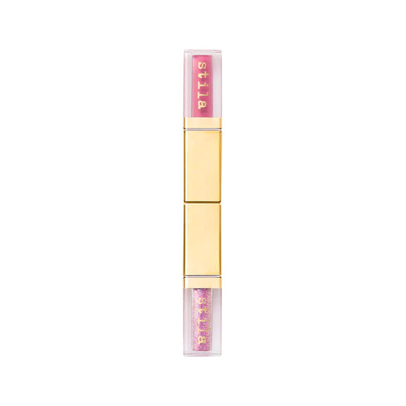 STILA DOUBLE DIP SUEDE SHADE AND GLITTER &amp; GLOW LIQUID EYE SHADOW "PINK MARTINI"