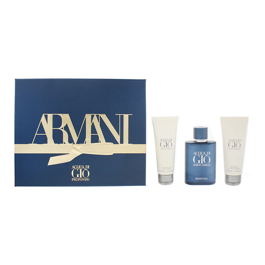 Set Acqua di Gio Profondo para Hombres 3pzs
