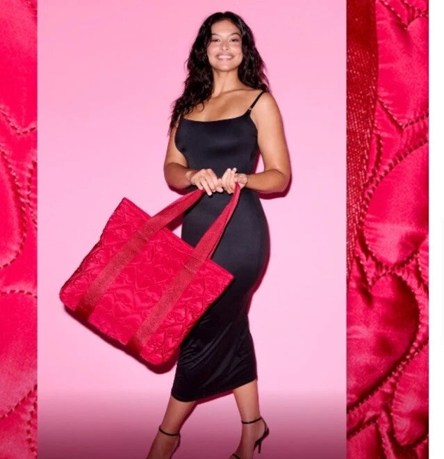 Victorias Secret tote bag red heart