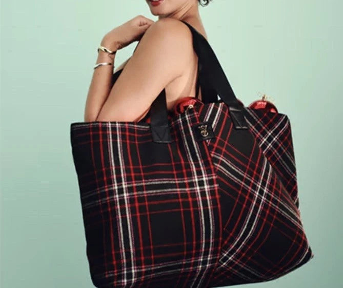 Victorias Secret tote bag a cuadros