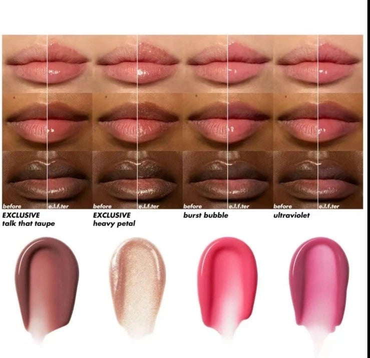 ELF Set 4 Glow Reviver Plumping Lip Oil